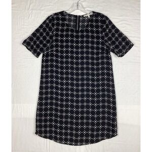 Daniel‎ Rainn Women's Black and White Sheer Dress Size Small Geometric Print